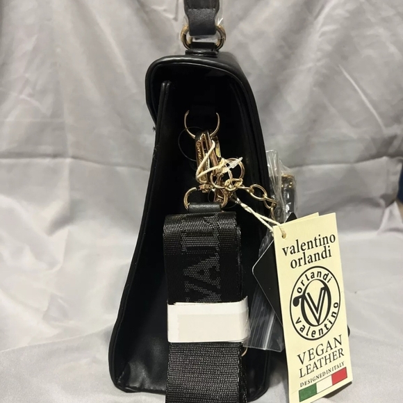 New Valentino Orlandi Black Studded Satchelbag with Pouch - Picture 5 of 5